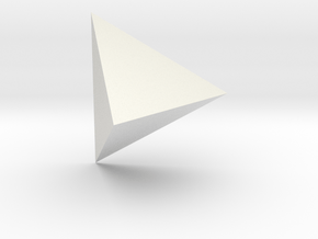 Tetrahedron edge length: 74mm  in White Natural Versatile Plastic