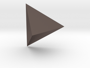 Tetrahedron edge length: 74mm  in Polished Bronzed Silver Steel