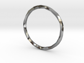 Poly Ring in Fine Detail Polished Silver