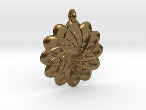 Flower Pendant in Natural Bronze