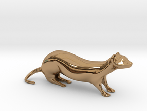 The Weasel Desk Toy in Polished Brass
