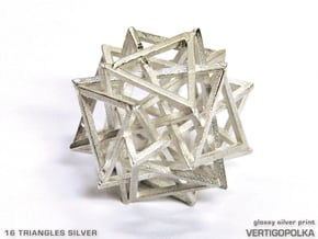 16 Triangles Silver in Polished Silver