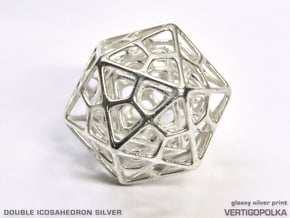 Double Icosahedron Silver in Polished Silver