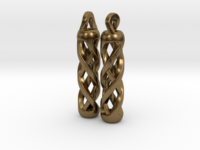 Tritium Earrings 1 (All Materials) in Natural Bronze