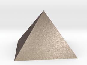 Pyramid Square Johnson J1 20mm  in Polished Bronzed Silver Steel