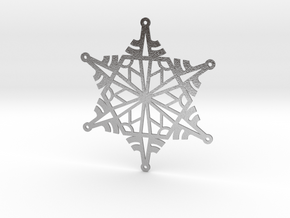 Arcs Snowflake - Flat in Natural Silver