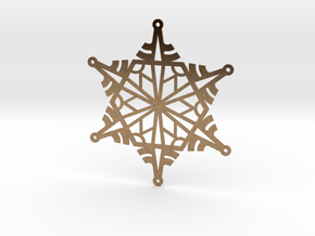 Arcs Snowflake - Flat in Natural Brass