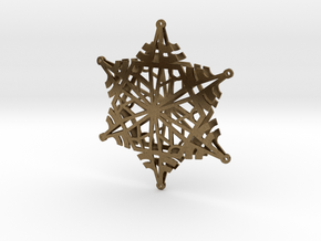 Arcs Snowflake - 3D in Natural Bronze