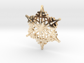 Arcs Snowflake - 3D in 14K Yellow Gold