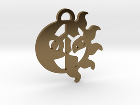 Medallion of Celestia and Luna in Polished Bronze