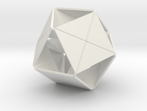 Octahedron of Folded Hexagons in White Natural Versatile Plastic