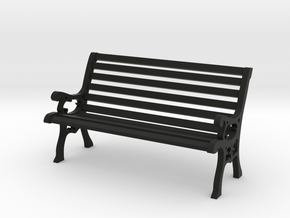 Park Bench 1:20 Scale in Black Natural Versatile Plastic