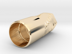 Silver AAA Torch 2 Head (Flashlight) in 14K Yellow Gold