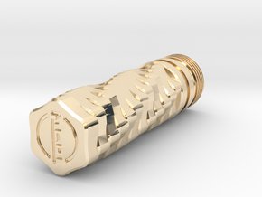 Silver AAA Torch 2 Tail (Flashlight) in 14K Yellow Gold