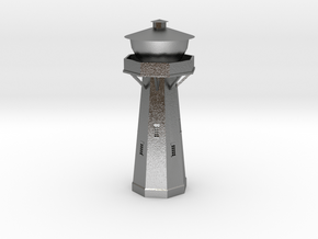 Z Scale European Water Tower in Natural Silver
