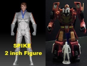 Spike homage Space Man 2inch Transformers Mini-fig in Tan Fine Detail Plastic