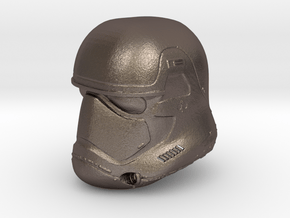 Miniature Episode 7 StormTrooper Helmet in Polished Bronzed Silver Steel