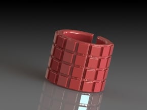 'RUFFLED' LONGER - OPEN EDGE SERIES in Red Processed Versatile Plastic