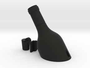 Wine Bottle shaped hook in Black Natural Versatile Plastic