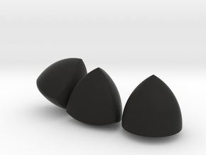[Large] 3 Different Solids Of Constant Width in Black Natural Versatile Plastic