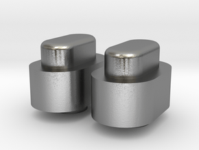 Adjustment Buttons - Metals in Natural Silver