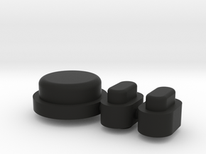 Buttons - Complete Set - Plastics in Black Natural Versatile Plastic
