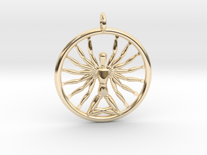 Multiarm Deity Pendant in 14K Yellow Gold