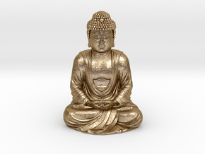 Buddha (1:160) in Polished Gold Steel