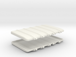 1-16 T95 Engine Covers V2 in White Natural Versatile Plastic