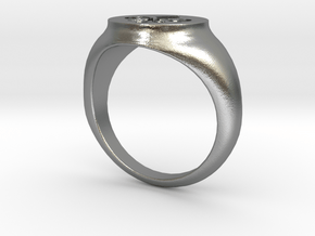 Signet Ring - Fleur De Lis in Natural Silver