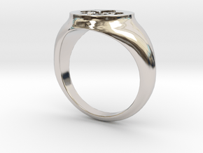 Signet Ring - Fleur De Lis in Platinum