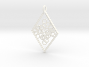 Elegant Pendant in White Processed Versatile Plastic