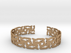 Khandi bangle B Single in Polished Brass