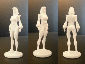 Carly homage Space Woman 1.89inch Transformers Min in White Processed Versatile Plastic