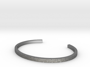 Hammered Bangle in Polished Silver