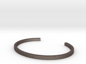 Hammered Bangle in Polished Bronzed Silver Steel