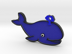 Blue Whale Keychain in Full Color Sandstone