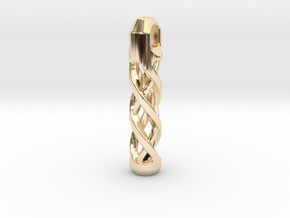 Tritium Lantern 2A Paracord (Silver/Brass/Plastic) in 14K Yellow Gold