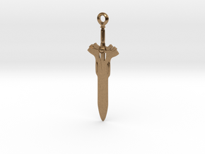 Eternal Sword Pendant in Natural Brass