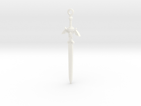 Master Sword Pendant in White Processed Versatile Plastic