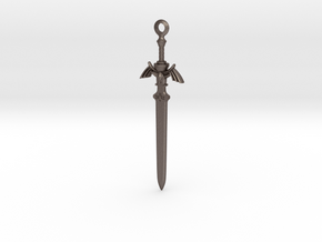 Master Sword Pendant in Polished Bronzed Silver Steel