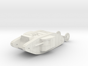 1/120 WW1 Tank Mark1 Male in White Natural Versatile Plastic