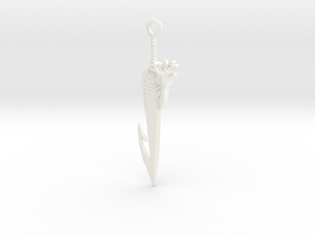 Brotherhood Sword Pendant in White Processed Versatile Plastic