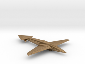 Uni-Dir Slim Plane Toy (88mm long) in Natural Brass