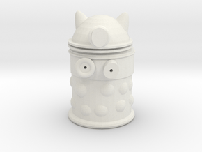 Dalek from Dr Who in White Natural Versatile Plastic