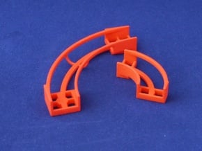 Marble Run Bricks: Curved Track Set in Red Processed Versatile Plastic