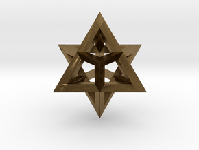 Star Tetrahedron pendant in Natural Bronze