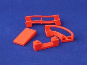 Marble Run Bricks: Starter Set in Red Processed Versatile Plastic