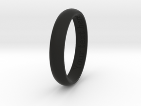 Initials Ring in Black Natural Versatile Plastic