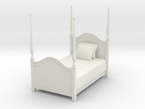 Four-Poster Bed in White Natural Versatile Plastic